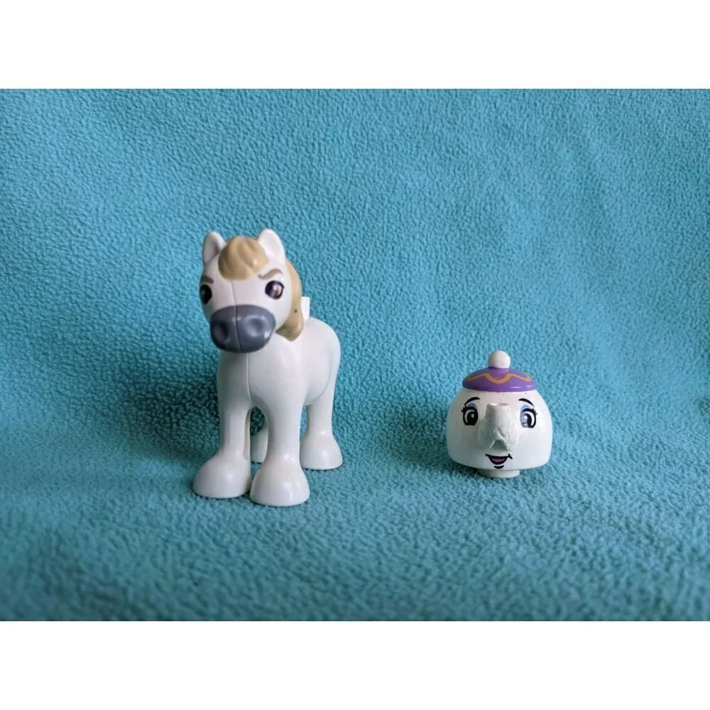 2 Piece Lego Duplo Disney Princess Tangled Maximus and Mrs. Potts Replacements